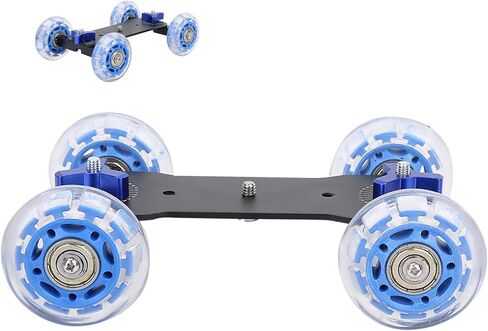 Mini Desktop 10kg Load Rail Roller Track Slider Dolly Skater Car لـ DSLR Camera Camcorder مصنوعة من سبيكة الألمنيوم المتميزة مع عجلات السيليكون محمولة ومتعددة الاستخدامات in Kuwait