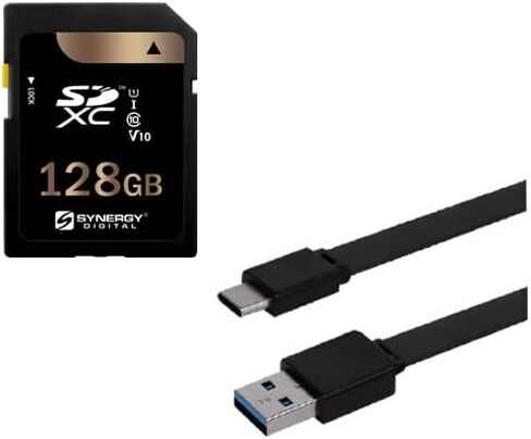 Synergy Digital Accessory Kit, Compatible with Fujifilm X-T4 Mirrorless Digital Camera Includes: EM-USB-TYPEC-3B USB Cable, SY-SD128GB Memory Card in Saudi Arabia