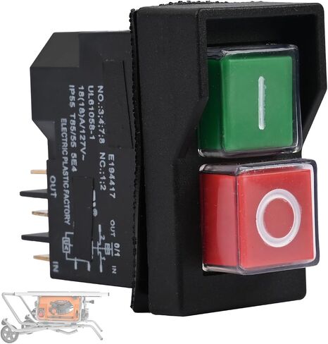 تبديل زر الضغط منشار الجدول 6 فصح 089240028147 متوافق مع Ridgid R4514T Ryobi RTS08 RTS12 RTS23 Power On/Off Pushbutton Switch 18A 127V T85/55 in Saudi Arabia