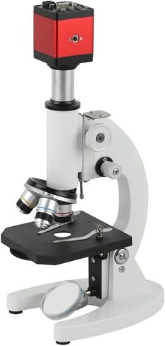 ZTBH Microscope Accessories Kit 40X - 640X Student Biological Microscope Laboratory Professional Biological Trinocular Microscope with HDMI USB Video Camera Microscope Slides (Color : 37MP HDMI USB) in Kuwait