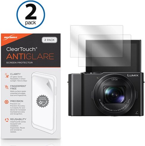 واقي شاشة Boxwave متوافق مع Panasonic Lumix DMC-LX10-Cleartouch Anti-Glare (2-Pack) ، Skin Matte Milt in Saudi Arabia