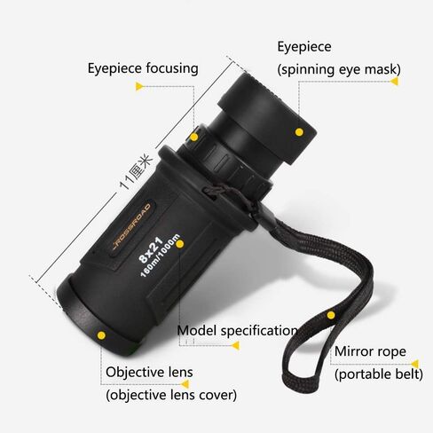 8×21 Monocular Telescope Pocket Telescope Outdoor Adult High-Definition Portable Waterproof Telescope for High-End Gifts to See The Performance Tour in Saudi Arabia