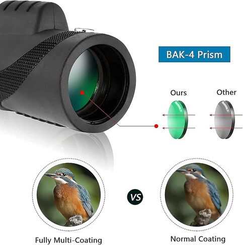 40 × 60 تلسكوب أحادي مع حامل الهاتف الذكي و TRUPOD BAK4 PRISM FMC للبالغين أطفال يراقبون التخييم سافرًا للحياة البرية in Saudi Arabia