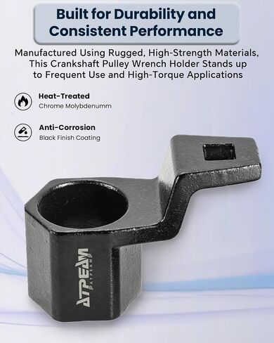 ATPEAM 19 mm Harmonic Balancer Socket Tool 1/2" Drive & 50mm Crankshaft Crank Pulley Wrench Holder Crankshaft Pulley Removal Tool Removal Holding Spanner kit for Honda and Acura Engines in Saudi Arabia