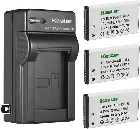 Kastar IA-BH130LB AC Wall Battery Charger استبدال Samsung HMX-W300 HMX-W300HD HMX-W300BN HMX-W300RN HMX-W300RP HMX-W300YN ، HMX-W350 ، SMX-C10RP SMX-C10FP SMX-CMAMP in Saudi Arabia