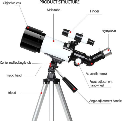 Teplers Telescope 16x & 40x Professional Reformical Astronical Monocular Travel Telescope مع Tripod و Finder Scope و HPOIR PRESICY مثالية للأطفال والبالغين in Saudi Arabia