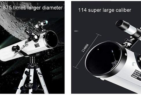 Astronomy Telescope Stargazing Getting Started 114Mm Aperture for Beginners Children Students Beginners to View The Beautiful Home in Saudi Arabia