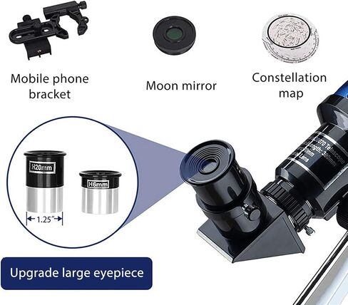 Telescopes for Adults Professional High Magnification Astronomy 70mm Aperture 360mm Mount Refraction Telescope for Kids Beginners Portable Telescope with Tripod for Space Observation in Saudi Arabia