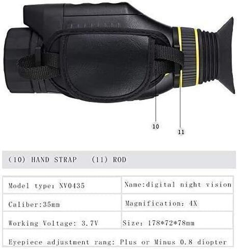 Super Super Super Clacting Scopes Telescopes 4 × 35 التصوير الحراري الكاميرا بالأشعة تحت الحمراء في الهواء الطلق مع وظيفة إخراج الفيديو لعرض أحادي 200 متر in Saudi Arabia