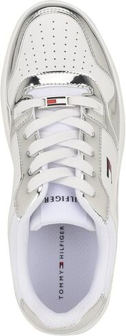 Tommy Hilfiger Women's Twigye Sneaker, White/Silver 040, 8 in Saudi Arabia