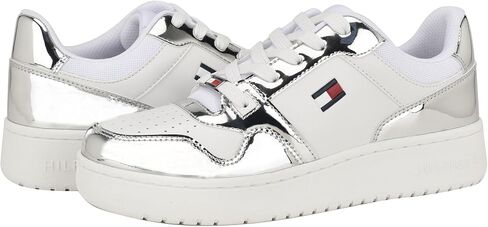 Tommy Hilfiger Women's Twigye Sneaker, White/Silver 040, 8 in Saudi Arabia