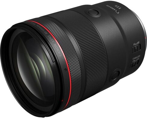 Canon RF 135mm f/1.8 L هي عدسة USM - عدسة Prime Telephoto مع تثبيت الصورة وفتحة F/1.8 للصور والضوء المنخفض (5776C002) + 64 جيجابايت بطاقة ذاكرة in Saudi Arabia
