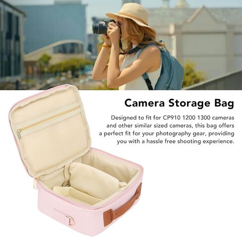 Camera Storage Bag, Camera Carrying Case, Camera Carrying Bag, Suitable for Cameras of Various Sizes (Pink) in Saudi Arabia