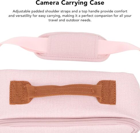 Camera Storage Bag, Camera Carrying Case, Camera Carrying Bag, Suitable for Cameras of Various Sizes (Pink) in Saudi Arabia