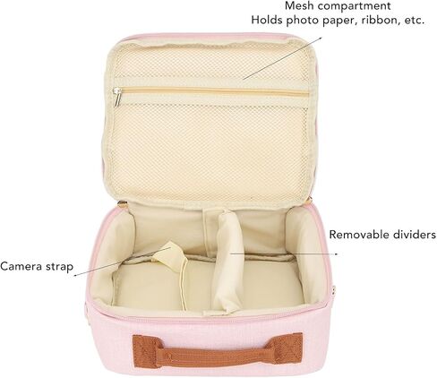 Camera Storage Bag, Camera Carrying Case, Camera Carrying Bag, Suitable for Cameras of Various Sizes (Pink) in Saudi Arabia