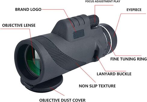 40x60 High Magnification Monocular Telescope - Non-Mini Refractor for Bird Watching and Hunting in Saudi Arabia