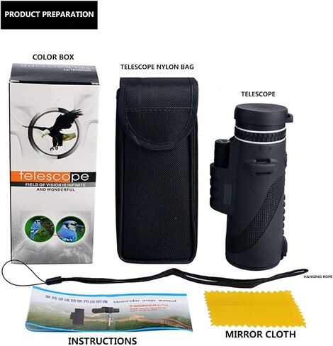 40x60 High Magnification Monocular Telescope - Non-Mini Refractor for Bird Watching and Hunting in Saudi Arabia