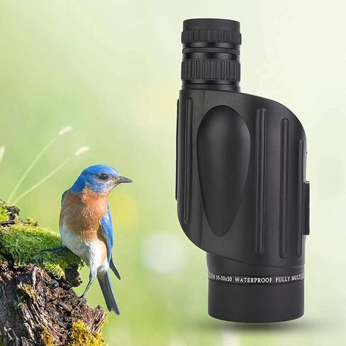 Telescope 10-30x50 HD أحادي المقاومة للماء مقاومة للماء أحادية للبالغين مع محول الهاتف وترايبود لمشاهدة الطيور السفر في الهواء الطلق in Saudi Arabia
