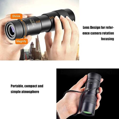 40X60 Monocular Scope Cell Phone Telescope with Smartphone Holder Tripod for Bird Watching Camping Hiking Travelling Wildlife Secener Men Dad Gifts with Phone Tripod & Holder in Saudi Arabia