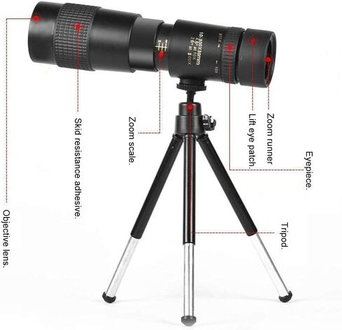 40X60 Monocular Scope Cell Phone Telescope with Smartphone Holder Tripod for Bird Watching Camping Hiking Travelling Wildlife Secener Men Dad Gifts with Phone Tripod & Holder in Saudi Arabia