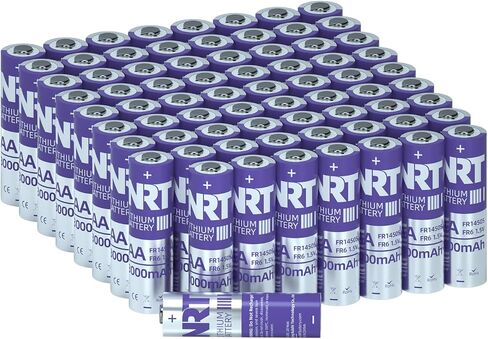 NRT AA Batteries 8 Pack Lithium Iron Ultimate Double A Batteries, 1.5V 3000mAh Longer Lasting AA Lithium Batteries for Blink Camera, Flashlight, Toys, Remote Control, Non-Rechargeable in Saudi Arabia