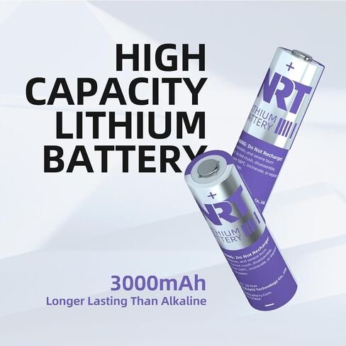 NRT AA Batteries 8 Pack Lithium Iron Ultimate Double A Batteries, 1.5V 3000mAh Longer Lasting AA Lithium Batteries for Blink Camera, Flashlight, Toys, Remote Control, Non-Rechargeable in Saudi Arabia