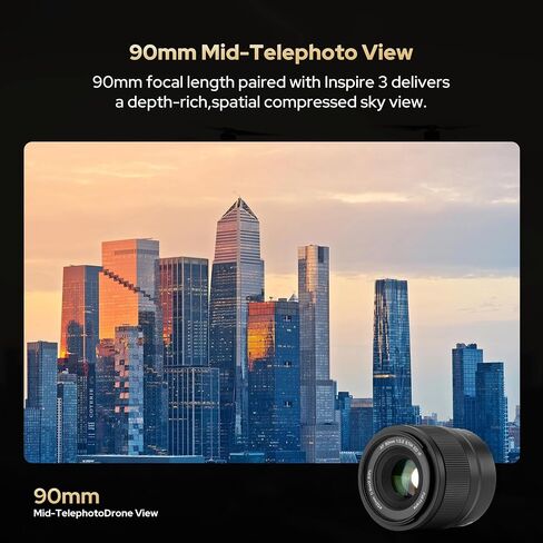 عدسة Viltrox AF 90 مم F3.5 DL ، عدسة تركيز تلقائية إطار كاملة ، عدسة تليفوتوغرافية متوسطة لـ DJI Inspire 3 ، Ronin 4D ، Zenmuse X9-8K Air Gimbal Aerial Camera in Kuwait