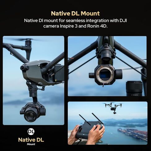 عدسة Viltrox AF 90 مم F3.5 DL ، عدسة تركيز تلقائية إطار كاملة ، عدسة تليفوتوغرافية متوسطة لـ DJI Inspire 3 ، Ronin 4D ، Zenmuse X9-8K Air Gimbal Aerial Camera in Kuwait