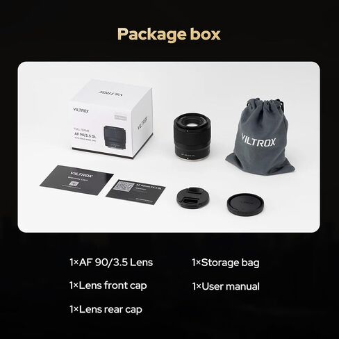 عدسة Viltrox AF 90 مم F3.5 DL ، عدسة تركيز تلقائية إطار كاملة ، عدسة تليفوتوغرافية متوسطة لـ DJI Inspire 3 ، Ronin 4D ، Zenmuse X9-8K Air Gimbal Aerial Camera in Kuwait
