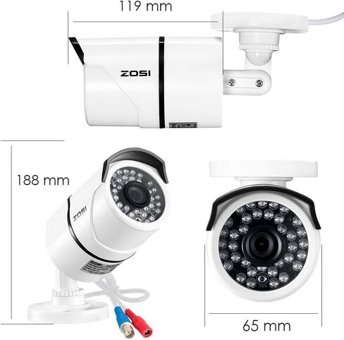 ZOSI 5.0MP TVI Security Camera-Super HD Bullet Waterproof CCTV BNC Camera for Home Office Security System (Renewed) in Saudi Arabia