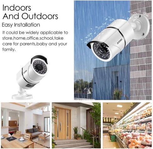 ZOSI 5.0MP TVI Security Camera-Super HD Bullet Waterproof CCTV BNC Camera for Home Office Security System (Renewed) in Saudi Arabia