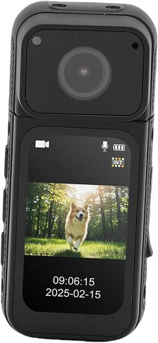 Sorandy 2.7K WiFi Mini Body Camera, 128GB Camera with 180° Rotating Lens, Mini Sports Cam with 1.47in HD Screen, Magnetic Lanyard, Ideal for Daily Recording, Bike Cycling, Pet Walking (White) in Saudi Arabia