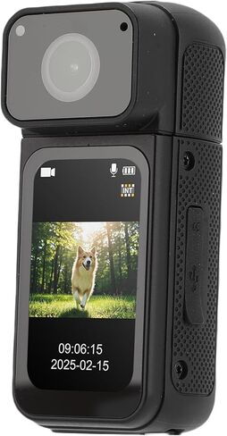 Sorandy 2.7K WiFi Mini Body Camera, 128GB Camera with 180° Rotating Lens, Mini Sports Cam with 1.47in HD Screen, Magnetic Lanyard, Ideal for Daily Recording, Bike Cycling, Pet Walking (White) in Saudi Arabia