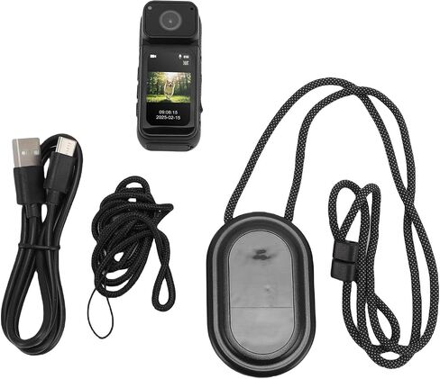 Sorandy 2.7K WiFi Mini Body Camera, 128GB Camera with 180° Rotating Lens, Mini Sports Cam with 1.47in HD Screen, Magnetic Lanyard, Ideal for Daily Recording, Bike Cycling, Pet Walking (White) in Saudi Arabia