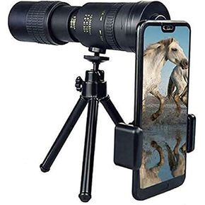 Gift Monocular Telescope Super Telephoto Zoom with Smartphone Holder and Tripod for Beach Travel Bird Watching 4K 10-300X40mm in Kuwait