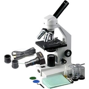 AMSCOPE M500B-MS-M 40X-200X COMPOUND MOROSCOPED + 1.3MP CAMERA DIGITAL in Kuwait