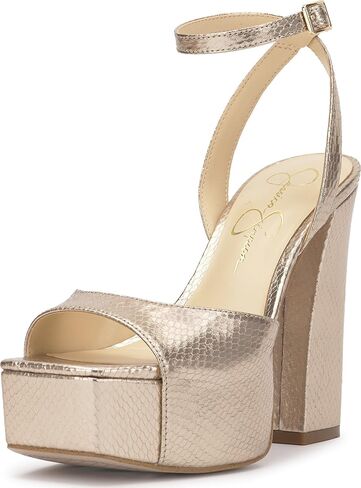 Jessica Simpson Lirio Lirio Platform Sandal ، Champagne ، 9 in Kuwait