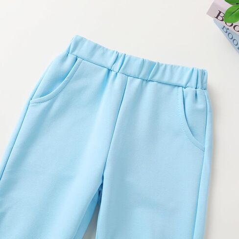 Happy Town Baby Clothes for Girls Boys Solid Color Half-Zip Sweatshirt and Sweatpants Outfits Set Fall Toddler Sweatsuit in Saudi Arabia