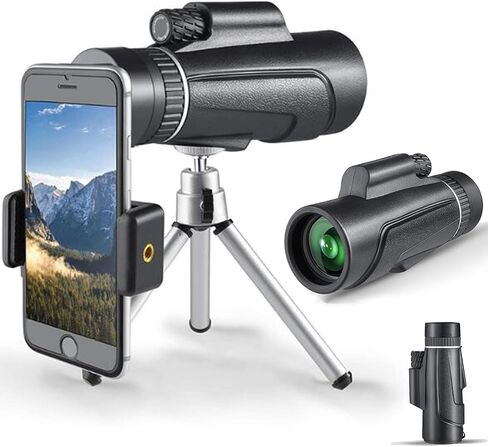Telescope-12x42 عالية الطاقة HD أحادي للبالغين مع FMC BAK4 PRISM حامل الهواتف الذكية وترايبود مضغوط ماء أحادي لمشاهدة الطيور المشي لمسافات طويلة in Saudi Arabia