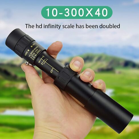 4K 10-300x40mm التلسكوب أحادي مع حامل الهاتف الذكي وترايش ترايبود - مناظير البالغين المقاومة للماء لمشاهدة الطيور in Saudi Arabia