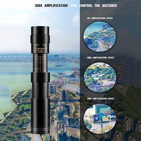 4K 10-300x40mm التلسكوب أحادي مع حامل الهاتف الذكي وترايش ترايبود - مناظير البالغين المقاومة للماء لمشاهدة الطيور in Saudi Arabia