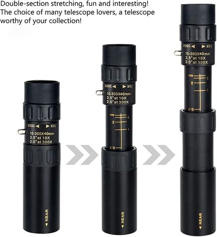 4K 10-300x40mm التلسكوب أحادي مع حامل الهاتف الذكي وترايش ترايبود - مناظير البالغين المقاومة للماء لمشاهدة الطيور in Saudi Arabia