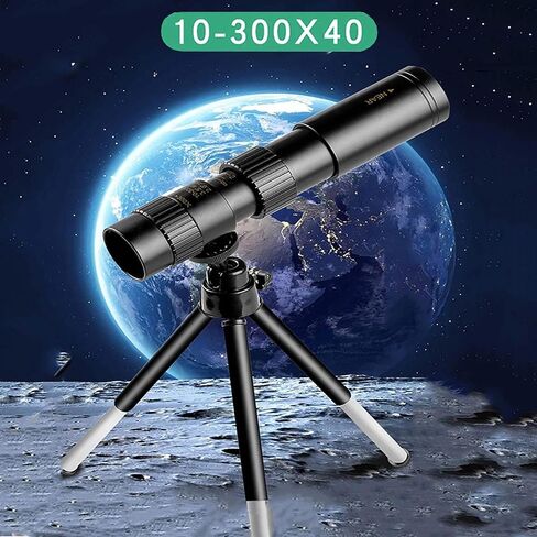 4K 10-300x40mm التلسكوب أحادي مع حامل الهاتف الذكي وترايش ترايبود - مناظير البالغين المقاومة للماء لمشاهدة الطيور in Saudi Arabia