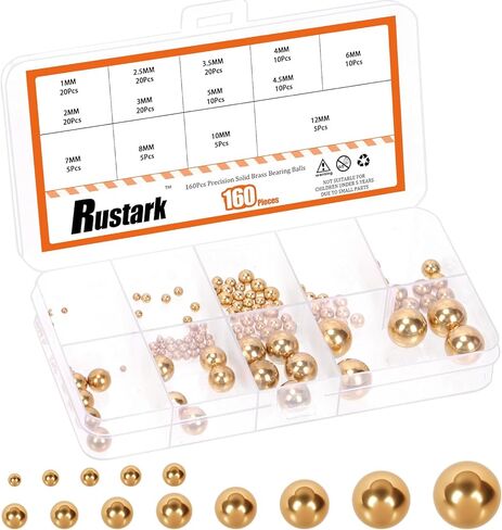 Rustark 630 قطعة SAE 12 مقاسًا دقيقًا 304 من الفولاذ المقاوم للصدأ مجموعة متنوعة لمحمل الدراجة - 3/32 بوصة 1/8 بوصة 5/32 بوصة 3/16 بوصة 7/32 بوصة 1/4 بوصة 9/32 بوصة 5/16 بوصة 11/32 "3/8" 13/32" 1/2" in Saudi Arabia