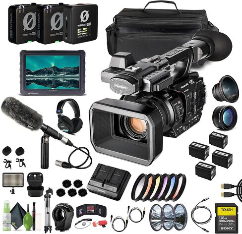 Panasonic AG-X20ED Professional 4K Camcorder ، Zoom البصري 20X ، الصوت XLR ، UHD 60P ، SDI/HDMI الإخراج لصناعة الأفلام ، تغطية الأحداث ، وحزمة الإنتاج المباشر مع بطاقة 128 جيجابايت + سماعات + المزيد in Kuwait