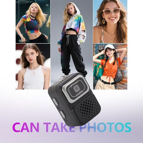 yoidesu mini digital camera keykain ، 0.96 بوصة عرض 2MP 480p كاميرا فيديو مفاتيح مع سجل 150 دقيقة ، كاميرا الفيديو الصغيرة المحمولة لدراسة السفر (أبيض) in Kuwait