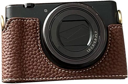 Gugxiom Camera Case for ZV1 ZV 1 Accessories, Digital Camera PU Leather Storage Bag with Removable Shoulder Strap, Cam Bag Built in 1/4" Thread Hole (Green) in Saudi Arabia