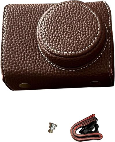 Gugxiom Camera Case for ZV1 ZV 1 Accessories, Digital Camera PU Leather Storage Bag with Removable Shoulder Strap, Cam Bag Built in 1/4" Thread Hole (Green) in Saudi Arabia