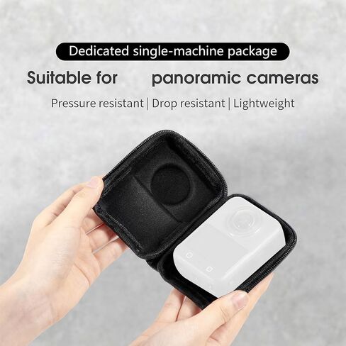 Yunseity 360 Panoramic Camera Travel Protector, Portable PU Leather Storage Bag with Wrist Strap, Rainproof, Quick Connection to Tripod, Selfie Stick in Saudi Arabia