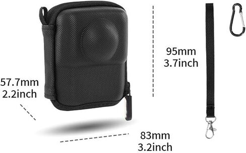 Yunseity 360 Panoramic Camera Travel Protector, Portable PU Leather Storage Bag with Wrist Strap, Rainproof, Quick Connection to Tripod, Selfie Stick in Saudi Arabia